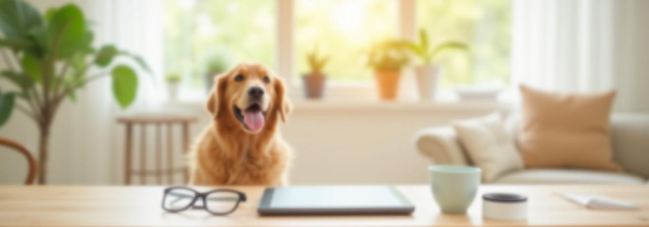 Legal documents and a friendly golden retriever